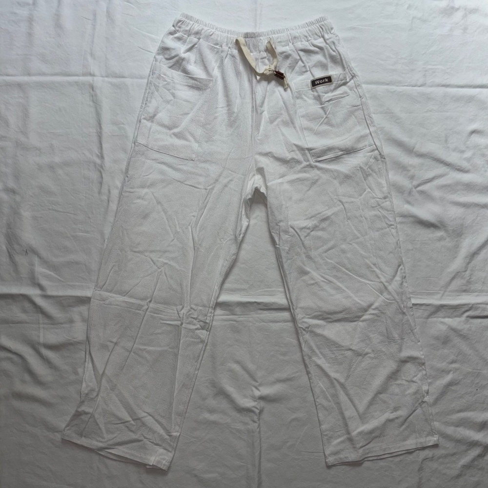 White Wide Leg Pants